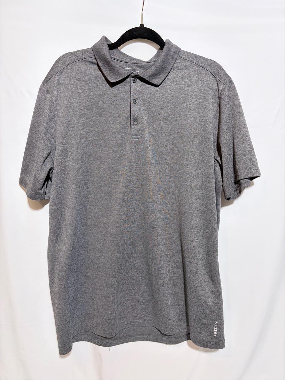 Eddie Bauer Men's TL Grey Short Sleeve Classic Polo Shirt